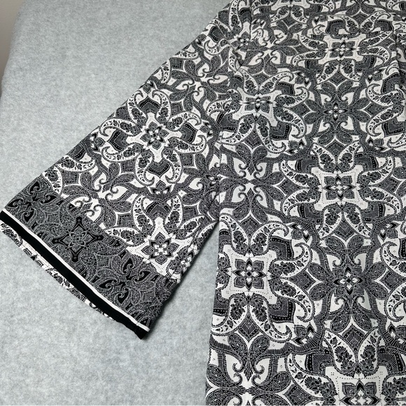 Cato Black and White Paisley Tunic - Picture 6 of 7